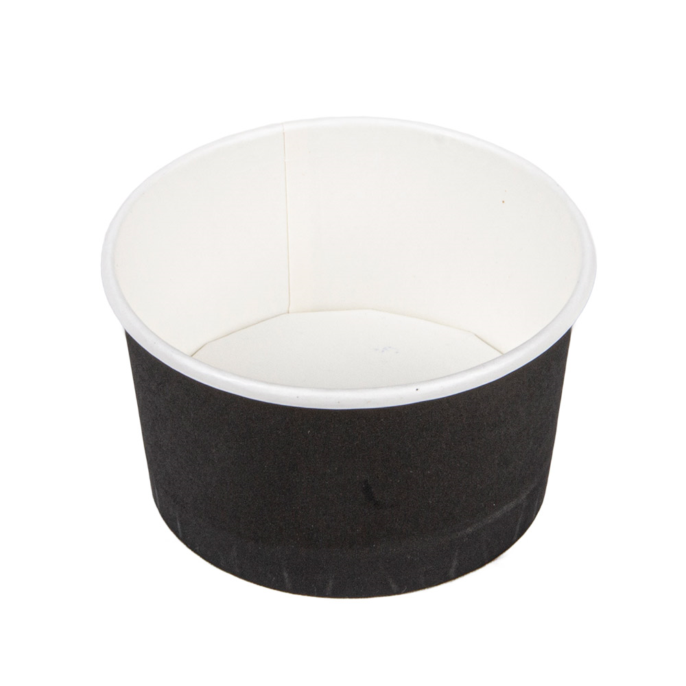 226.55-COPPETTE GELATI 180 ML 250 + 18PE G/M2 Ø 8,7x5,2 CM NERO CARTONE (50 u.)