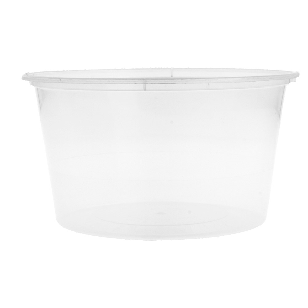 184.05-CONTENITORE PER MICRONDE 475 ML Ø 11,5x6,5 CM TRASPARENTE PP (50 u.)