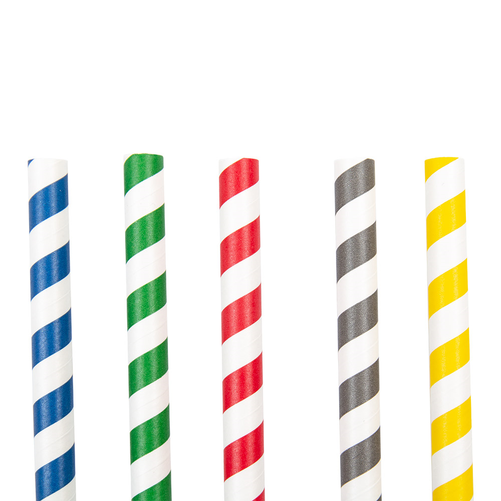 227.94-CANUCCE DRITTE A STRISCE 'PAPER'  Ø1x20 CM COLORI VARIE CARTA (50 u.)