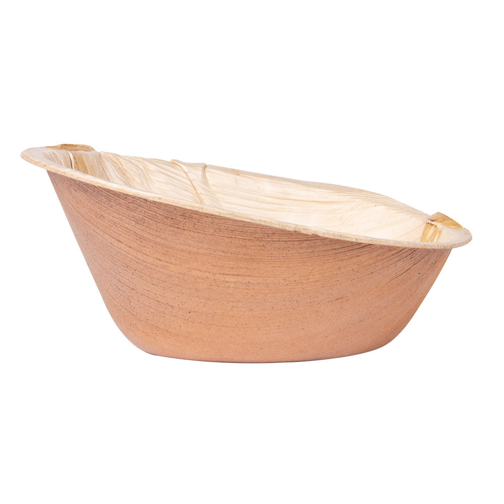 250.47-CIOTOLE OVALE CURVA 'ARECA' 160 ML 14x10x6,4 CM NATURALE ARECA (25 u.)