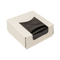 273.88-CONTENITORI SUSHI+FINESTRA 'THEPACK' KINTSU  10x10x4 CM BIANCO/NERO CARTÓN NANO-MICRO + PE + OPP (50 u.)