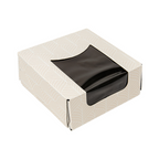 273.88-CONTENITORI SUSHI+FINESTRA 'THEPACK' KINTSU  10x10x4 CM BIANCO/NERO CARTÓN NANO-MICRO + PE + OPP (50 u.)