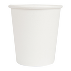 254.46-TERRINA PICCOLA 120 ML (4 oz) 210 + 18 PE G/M2 Ø6/4,5x6,5 CM BIANCO CARTONE (50 u.)