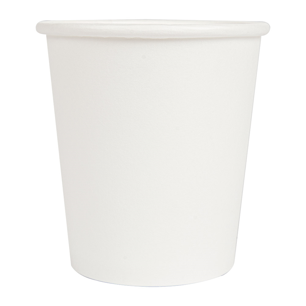 254.46-TERRINA PICCOLA 120 ML (4 oz) 210 + 18 PE G/M2 Ø6/4,5x6,5 CM BIANCO CARTONE (50 u.)