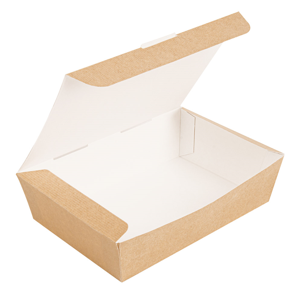 235.15-SCATOLE "LUNCH BOX" COPPERCHIO 'THEPACK' 1000 ML (32 oz) 20,5x14,6x5 CM NATURALE CARTONE NANO-MICRO (60 u.)