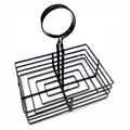198.16-CESTO CONDIMENTI   20,5x15x20 CM NERO ACCIAIO