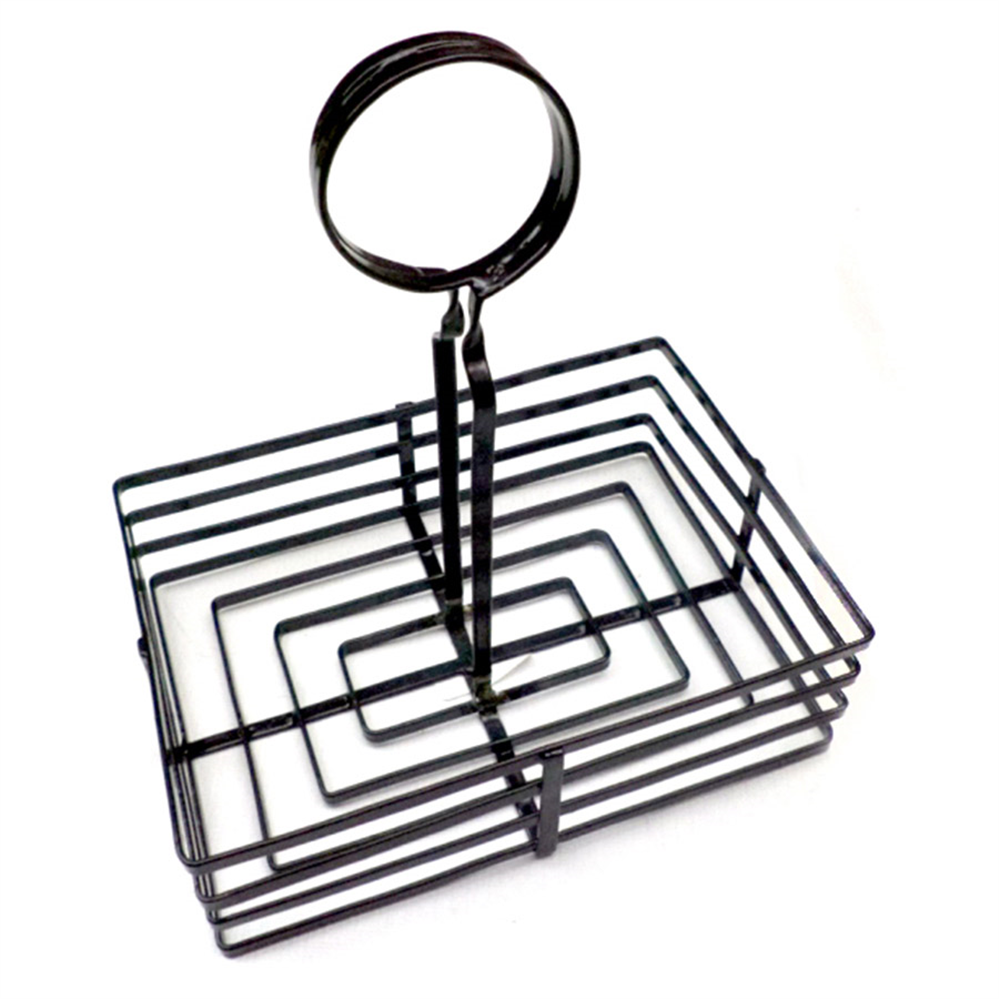 198.16-CESTO CONDIMENTI   20,5x15x20 CM NERO ACCIAIO