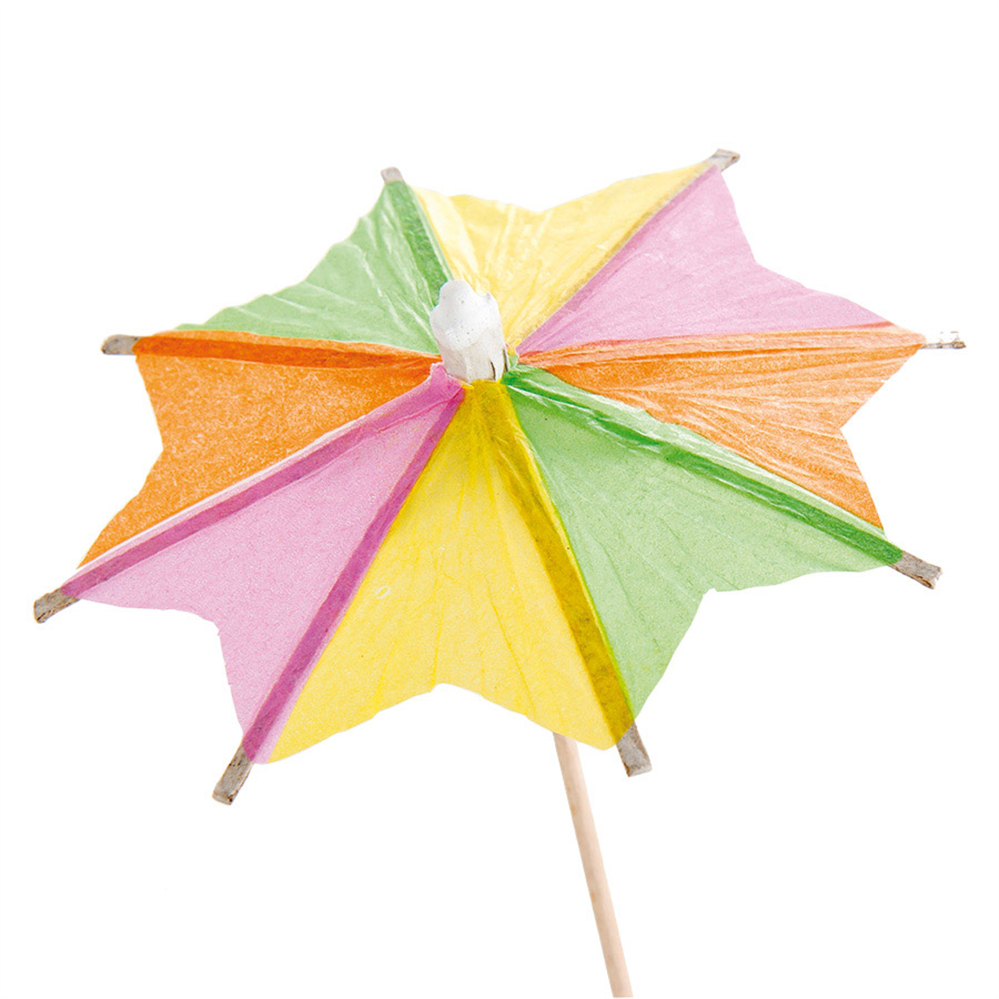 189.79-DECORAZIONI PER GELATI - OMBRELLINO   Ø 8x10 CM COLORI VARIE LEGNO (144 u.)