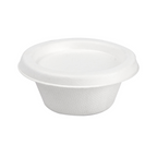 228.80-MINI TERRINE + COPERCHI 'BIONIC' 60 ML Ø 6,9x3+0,7 CM BIANCO BAGASSA (50 u.)