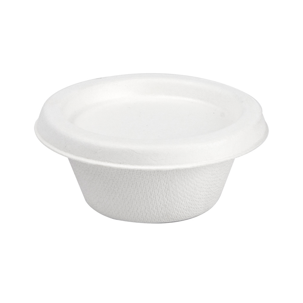 228.80-MINI TERRINE + COPERCHI 'BIONIC' 60 ML Ø 6,9x3+0,7 CM BIANCO BAGASSA (50 u.)