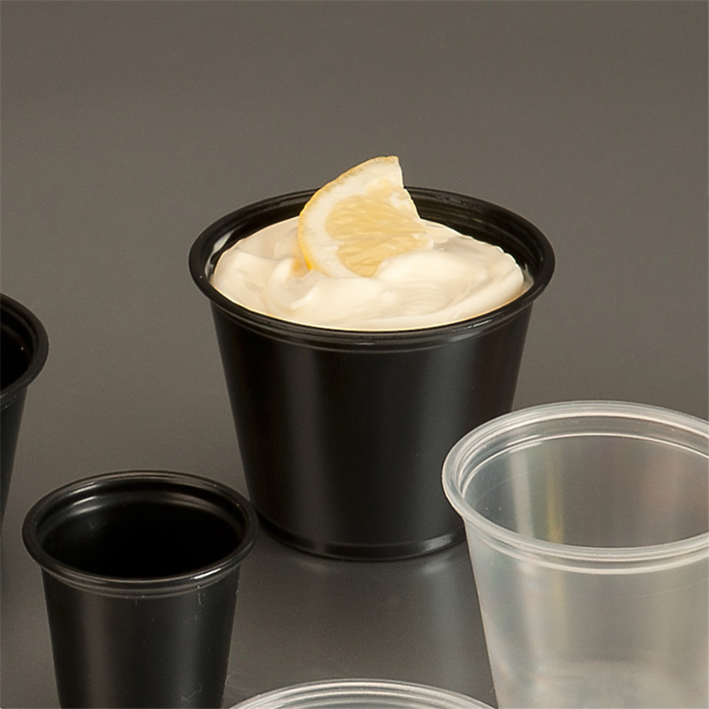 130.22-TERRINE PICCOLE PER MICROONDE 120 ML Ø7,4x4,6 CM NERO PP (125 u.)