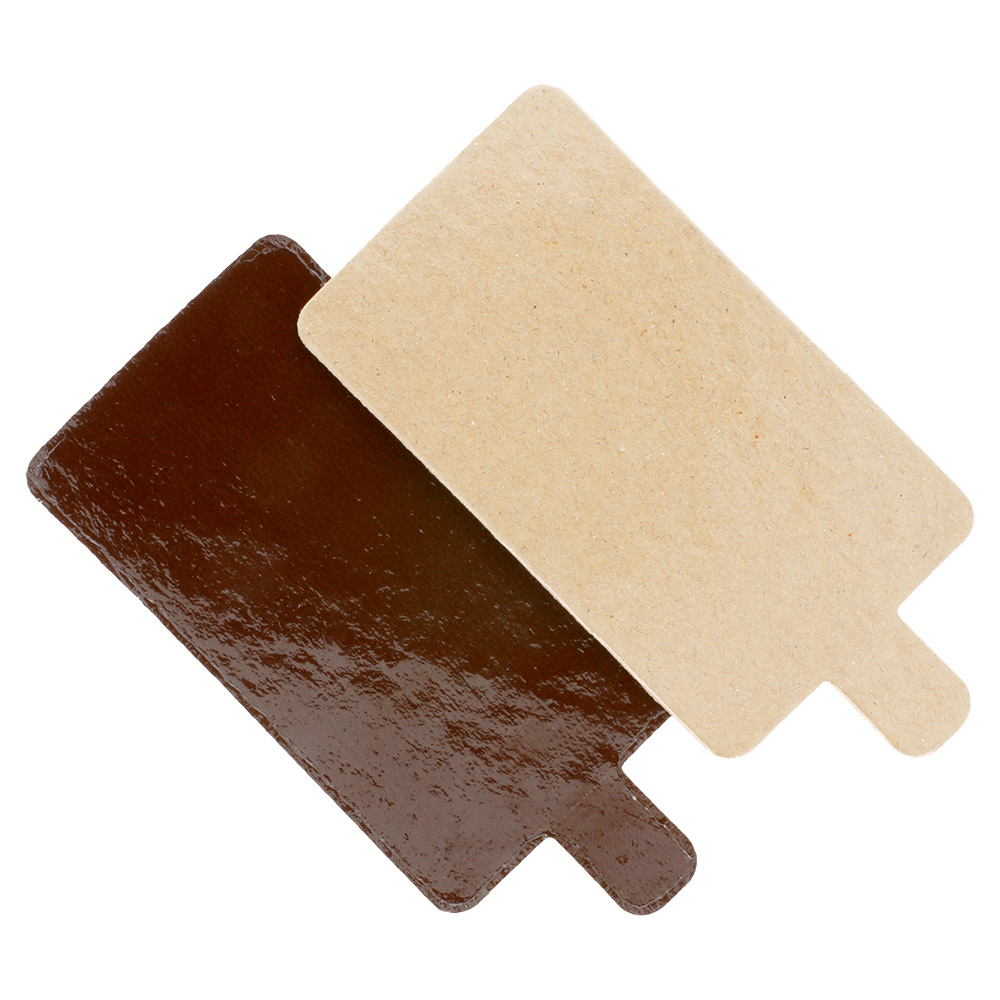 223.77-CARTONE PASTICCERIA DOPPIA FACCIA  1100 G/M2 5,5x9,5 CM CIOCCOLATO/PRALINA CARTONE (200 u.)