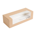 256.16-SCATOLE PER PASTICCERIA CON FINESTRA 'THEPACK'  26x11x8 CM NATURALE CARTONE NANO-MICRO + OPP (50 u.)
