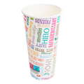 229.10-BICCHIERI BEVANDE CALDE 1 PARETE PAROLE 660 ML - 22 oz 280 + 18PE G/M2 Ø9/6x17 CM BIANCO CARTONE (50 u.)