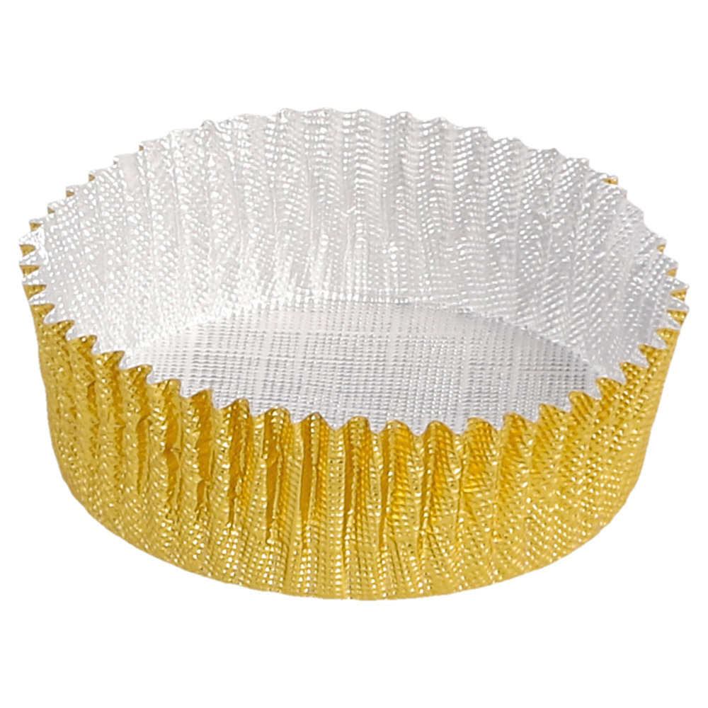 224.82-PIROTTINI PETIT FOURS   Ø 3,9x1,3 CM ORO ALLUMINIO (1500 u.)