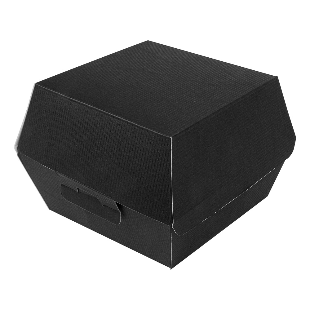 234.20-SCATOLE HAMBURGER 'THEPACK'  14,4x13,6x9,2 CM (L+) NERO CARTONE NANO-MICRO (50 u.)