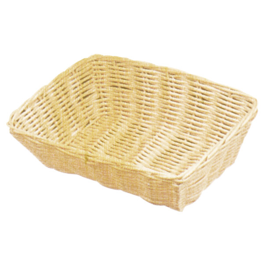 206.60-CESTINI SIMILE VIMINI RETTANGOLARI   25x18,5x7,5 CM NATURALE PP (12 u.)