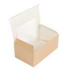 256.15-SCATOLE PER PASTICCERIA CON FINESTRA 'THEPACK'  18x11x8 CM NATURALE CARTONE NANO-MICRO + PP (50 u.)