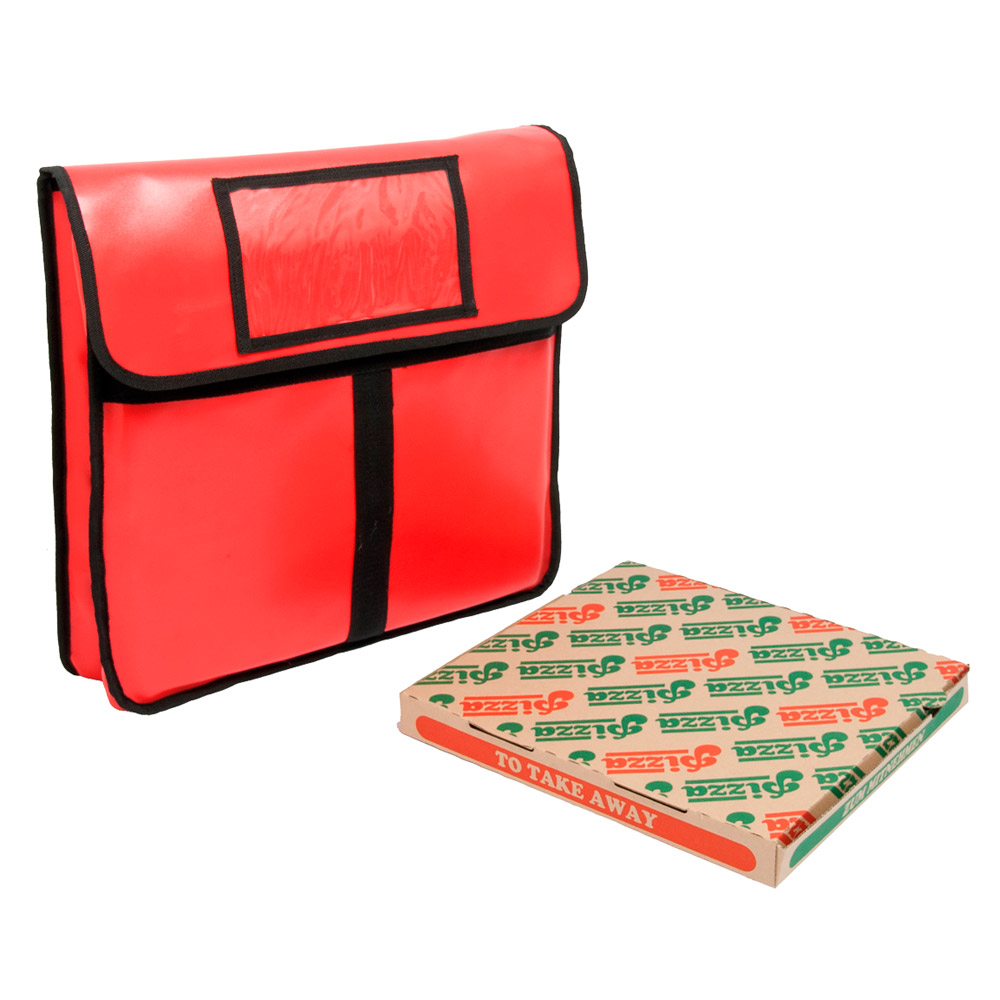 148.36-BORSA TRASPORTO PIZZA 41 CM  43x45x13 CM ROSSO VINILE