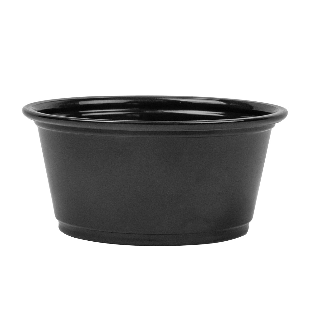 130.16-TERRINA PICCOLA PER MICROONDE 100 ML Ø7,4x3,5 CM NERO PP (125 u.)