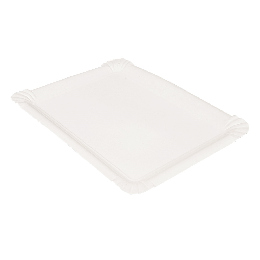 320.11-VASSOI PASTICCERIA - MEDI  340 G/M2 25x17,5 CM BIANCO CARTONE (250 u.)