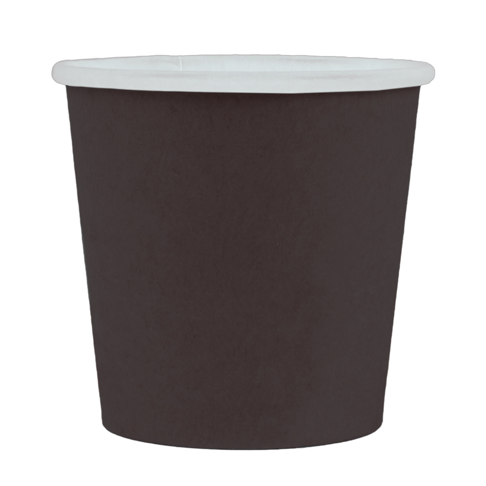 254.50-TERRINA PICCOLA 105 ML (3,5 oz) 210 + 18 PE G/M2 Ø6/4,5x5,8 CM NERO CARTONE (50 u.)