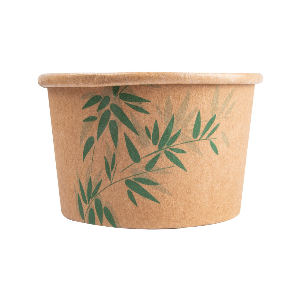 217.58-COPPETTA GELATI 'FEEL GREEN' 120 ML 210 + 18 PE G/M2 Ø7,7x4,7 CM MARRONE CARTONE (50 u.)