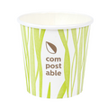 271.07-BICCHIERI BEVANDE FREDDE E CALDE 1 PARETE 'COMPOSTABLE GRASS' 120 ML - 4 oz 230 G/M2 Ø6,3/4,5x6 CM BIANCO CARTONE (50 u.)