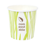 271.07-BICCHIERI BEVANDE FREDDE E CALDE 1 PARETE 'COMPOSTABLE GRASS' 120 ML - 4 oz 230 G/M2 Ø6,3/4,5x6 CM BIANCO CARTONE (50 u.)