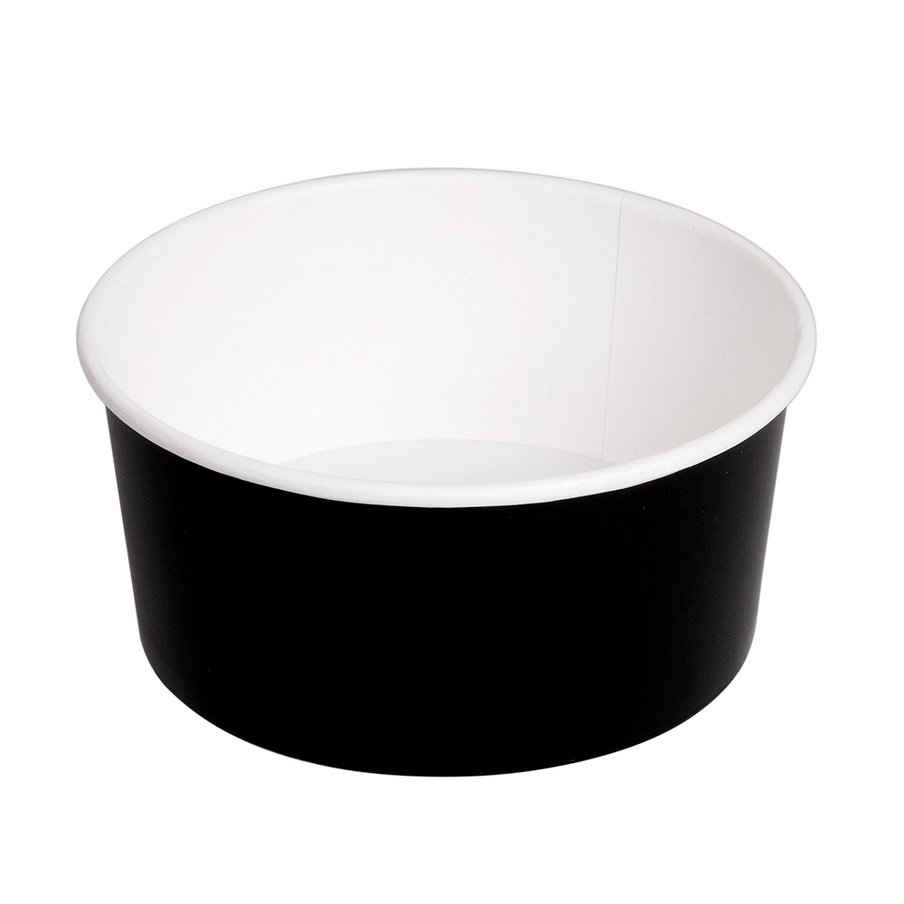 240.13-INSALATIERI 750 ML 320 + 18 PE G/M2 Ø 14,5/12,5x7 CM NERO CARTONE (50 u.)