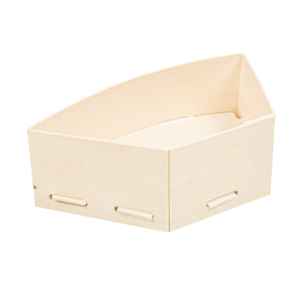 254.98-MINI RECIPIENTI PER SNACKS WOOD  10,5x6,2x3,5 CM NATURALE LEGNO (10 u.)