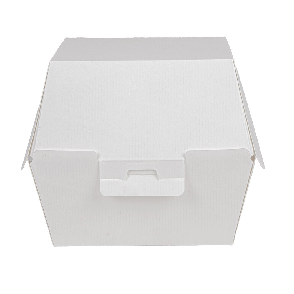 277.79-SCATOLE HAMBURGER 'THEPACK'  14,4x14x11,5 CM (XL TALLER) BIANCO CARTONE NANO-MICRO (50 u.)