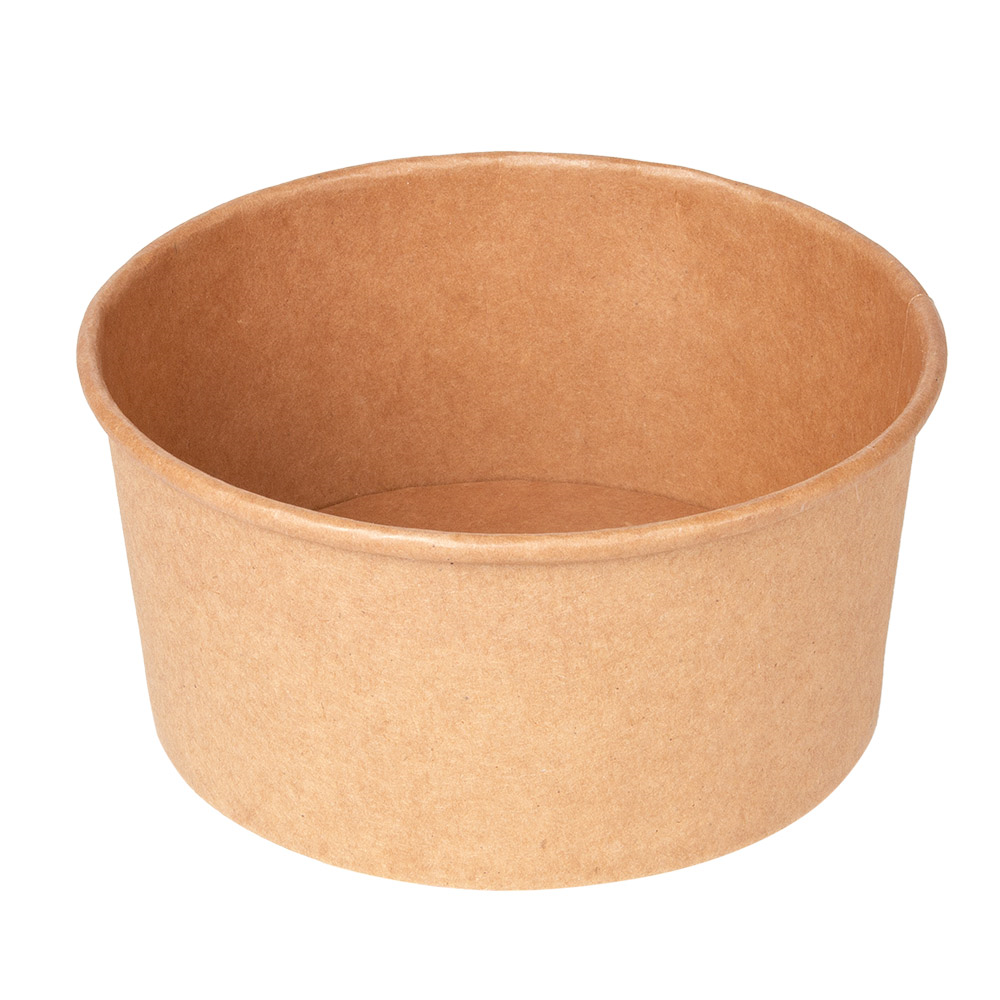240.04-INSALATIERI 750 ML 320 + 18 PE G/M2 Ø 14,5/12,5x7 CM NATURALE KRAFT (50 u.)