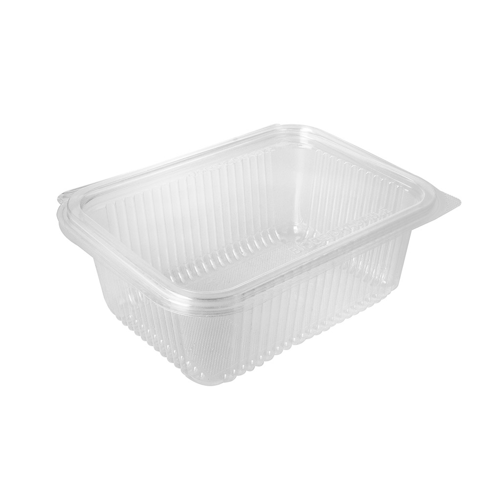227.39-CONTENITORI CON COPERCHIO A CERNIERA  1 L 18,8x14,3x6,7 CM TRASPARENTE PLA (50 u.)
