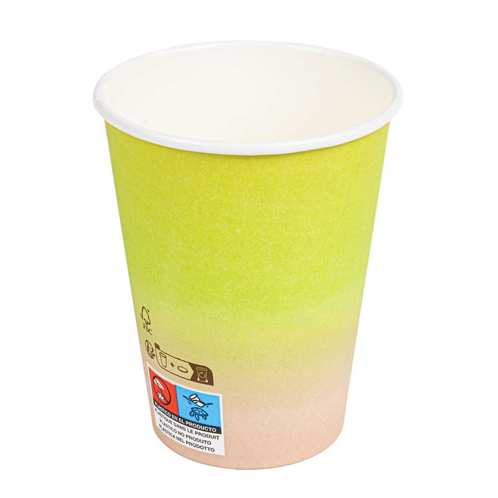 270.99-BICCHIERI PER BEVANDE FREDDE E CALDE 'COMPOSTABLE GRADIENT' 360 ML - 12 oz 300 G/M2 Ø9/6x11 CM BIANCO CARTONE (50 u.)