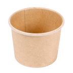 254.39-TERRINA PICCOLA 80 ML (2,6 oz) 210 + 18 PE G/M2 Ø6/4,75x4,8 CM MARRONE CARTONE (50 u.)