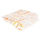 229.14-SACCHETTI CROISSANT ORANGE PAROLE 33 G/M2 12+5x14 CM BIANCO CELLULOSA (500 u.)