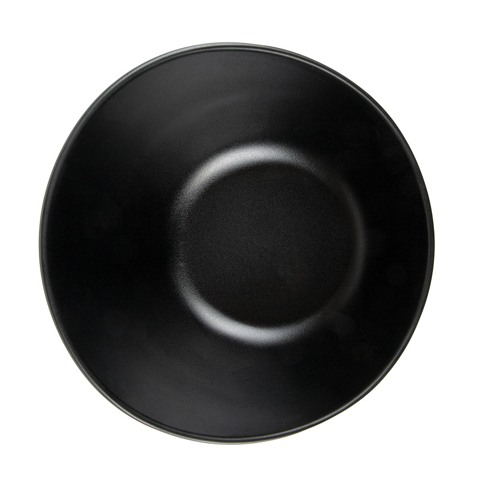 262.13-CIOTOLE IRREGOLARE ASAMI WARE  Ø 16x10,4 CM NERO MELAMINA (1 u.)