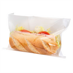 173.01-BUSTE CON FINESTRA DELI PACK 30 G/M2 + 13 PP 21x16/14 CM BIANCO KRAFT (500 u.)