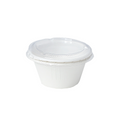 280.14-MINI TERRINE + COPERCHI PET 'BIONIC' 60 ML Ø 6,9x3+0,7 CM BIANCO BAGASSA (50 u.)