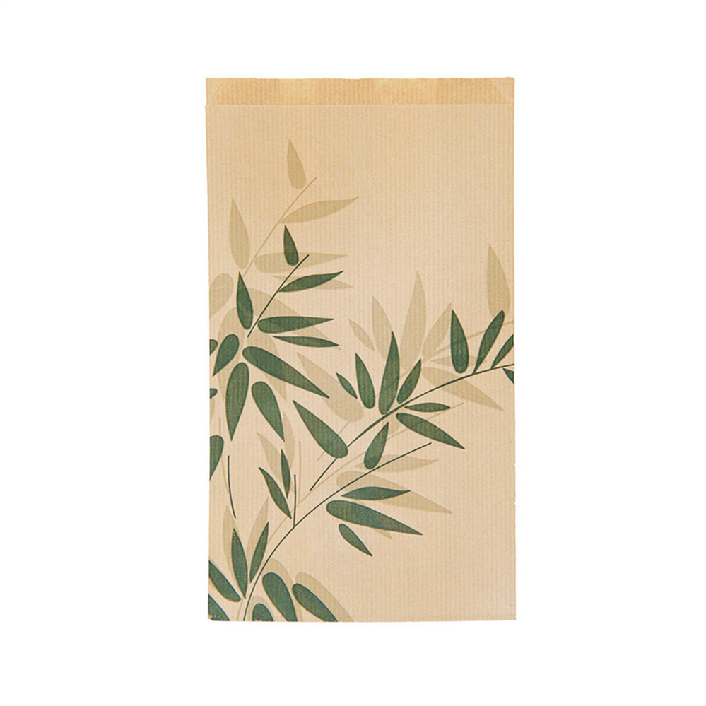 355.10-SACCHETTI CROISSANT 'FEEL GREEN'  32 G/M2 14+7x26 CM NATURALE KRAFT (500 u.)