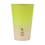 271.00-BICCHIERI BEVANDE FREDDE E CALDE 1 PARETE 'COMPOSTABLE GRADIENT' 480 ML - 16 oz 300 G/M2 Ø9/6x13,2 CM BIANCO CARTONE (50 u.)