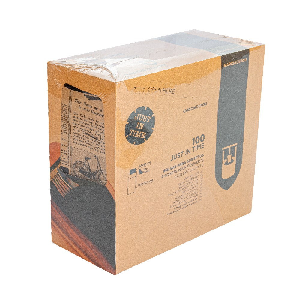 169.58-BUSTE PORTAPOSATE + TOVAGLIOLO 'JUST IN TIME OPEN' PIZZA & PASTA 90 + 10PE G/M2 11,2x22,5 CM BIANCO CELLULOSA (100 u.)