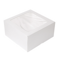 201.68-SCATOLE PER PASTICCERIA CON FINESTRA 'THEPACK'   24x24x12 CM BIANCO CARTONE NANO-MICRO + OPP (50 u.)