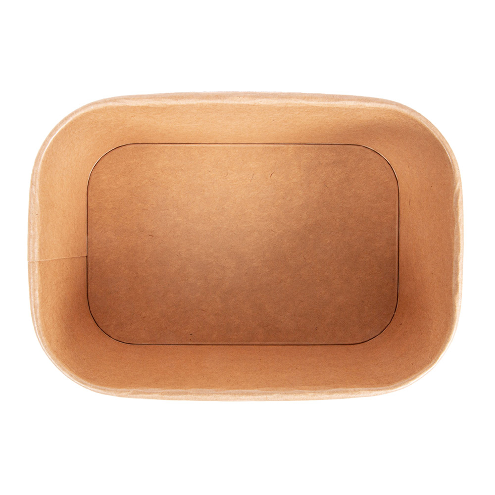 254.35-CONTENITORI RETTANGOLARI  1000 ML 320 + 26 PE G/M2 17,3x12,3x7,5 CM NATURALE KRAFT (50 u.)
