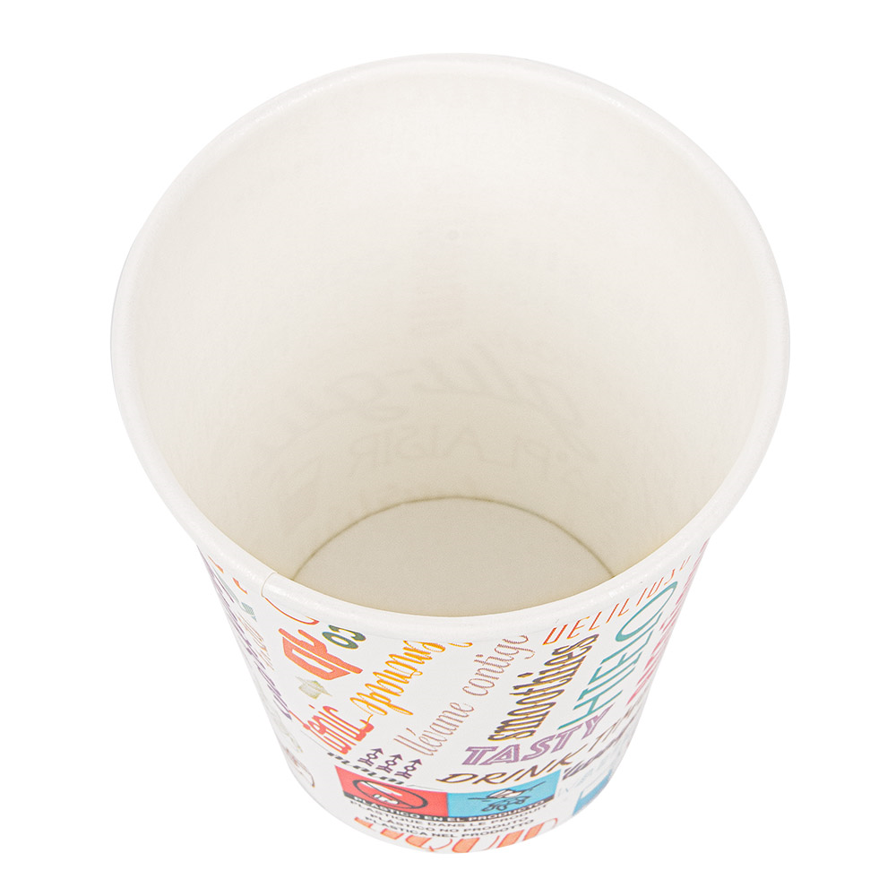 229.09-BICCHIERI BEVANDE CALDE 1 PARETE PAROLE 270 ML - 9 oz 265 + 18 PE G/M2 Ø7,8/5,2x9,5 CM BIANCO CARTONE (100 u.)