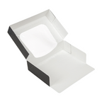 252.26-CONTENITORI SUSHI+FINESTRA 'THEPACK'  17,5x12x4,5 CM NERO CARTONE NANO-MICRO + OPP (50 u.)