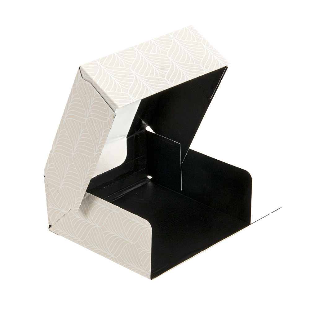 273.88-CONTENITORI SUSHI+FINESTRA 'THEPACK' KINTSU  10x10x4 CM BIANCO/NERO CARTÓN NANO-MICRO + PE + OPP (50 u.)