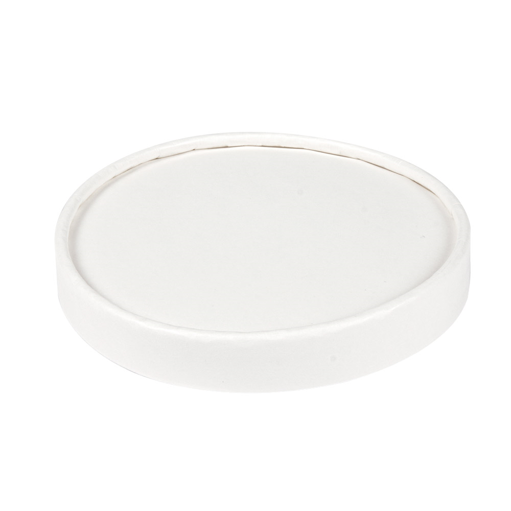 233.35-COPERCHIO TERRINA GELATI 300 ML 280 + 18 PE G/M2 Ø10 CM BIANCO CARTONE (50 u.)