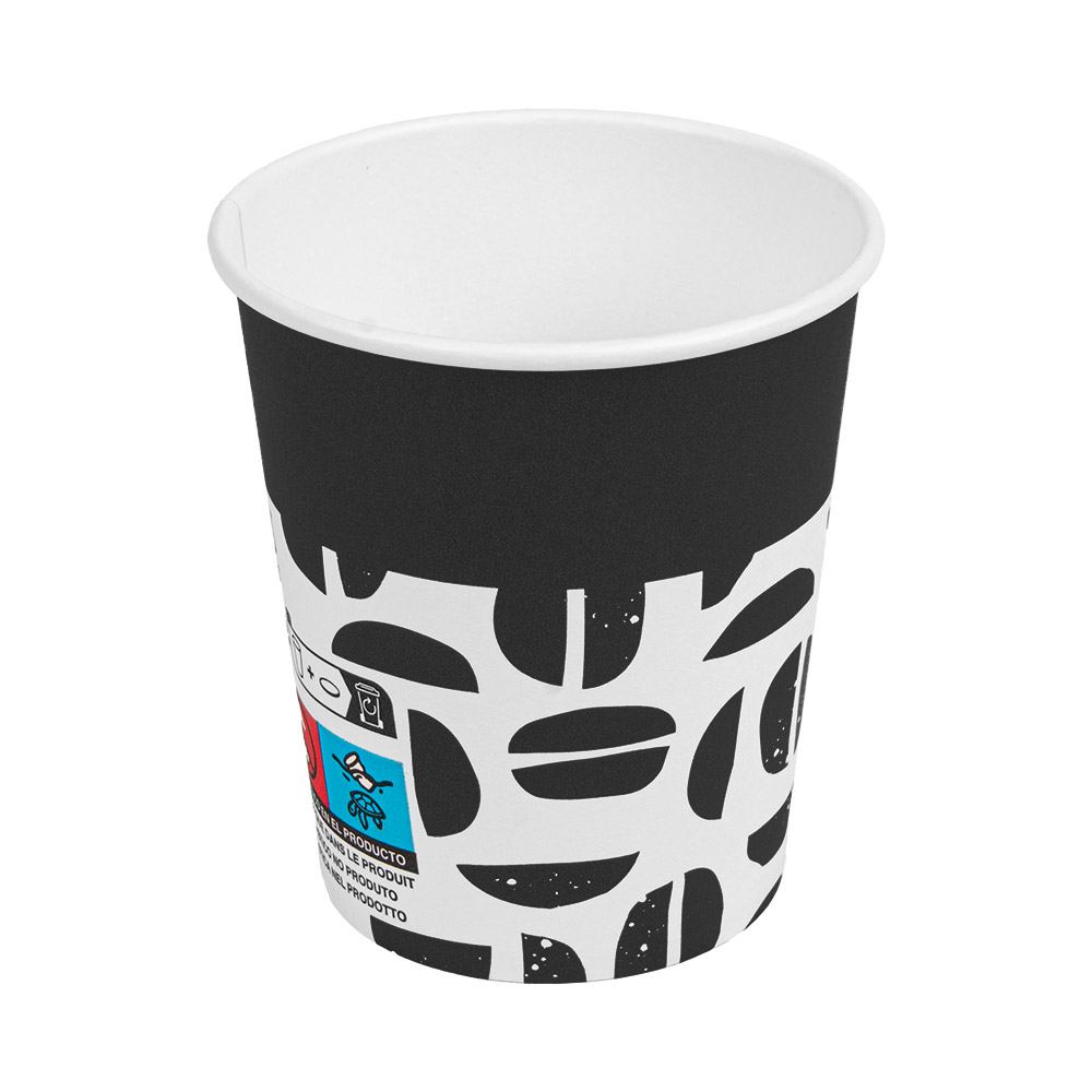 271.03-BICCHIERI BEVANDE CALDE 1 PARETE 'JAVA' 180 ML 260 + 18 PE G/M2 Ø7,2/5,3x7,8 CM BIANCO CARTONE (50 u.)